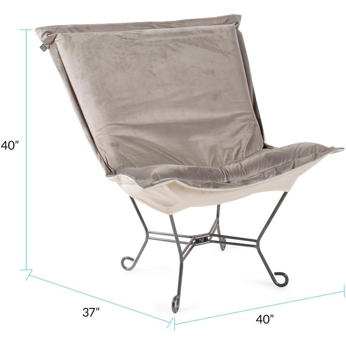 Scroll Puff Ash Accent Chair, The Bella Collection